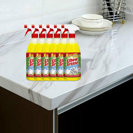 Elbow Grease Degreasers and Cleaners - Suitable for Removing Stains from Glass, Microwave, Kitchenaries, Bathroom, Fabrics, Plastics with Fresh Lemon scented Formula (1 Liter) (Pack of 6)