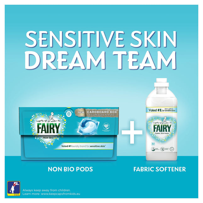 Fairy Non Bio PODS Washing Liquid Capsules, For Sensitive Skin, 108 Washes (54x2)