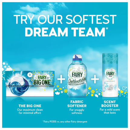Fairy Non Bio The Big One PODS®, Washing Liquid Laundry Detergent Capasules, 69 Washes (3x23), 2X Stain Removal, Huggably Soft For Sensitive Skin