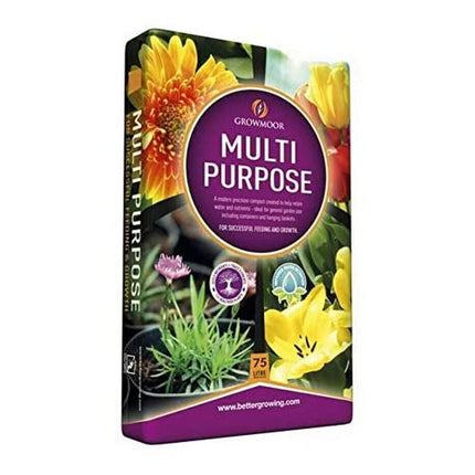 GROWMOOR Multi Purpose Growing Media 75 Litre Garden Compost All Purpose
