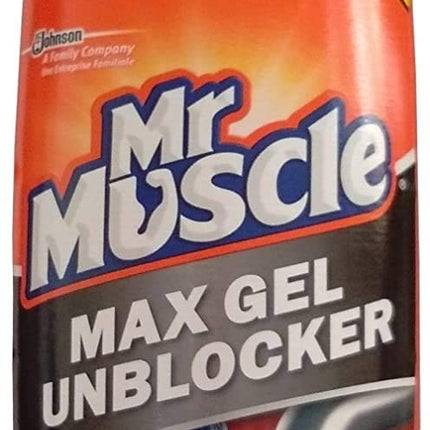 Mr Muscle for Kitchen & Bathroom Sink Cleaner Drain Gel 500ml (Pack of 4)