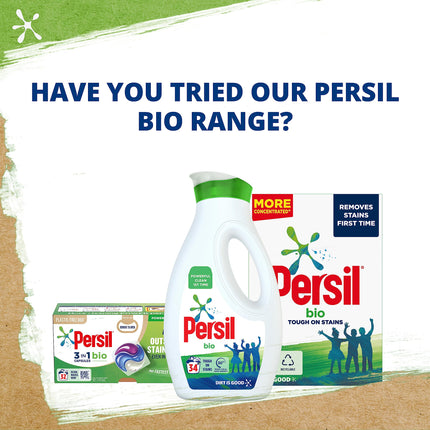Persil Bio 3 in 1 Washing Capsules laundry capsules for 1st time removal of tough stains outstanding stain removal in quick & cold washes 40 washes