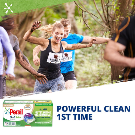 Persil Bio 3 in 1 Washing Capsules laundry capsules for 1st time removal of tough stains outstanding stain removal in quick & cold washes 40 washes