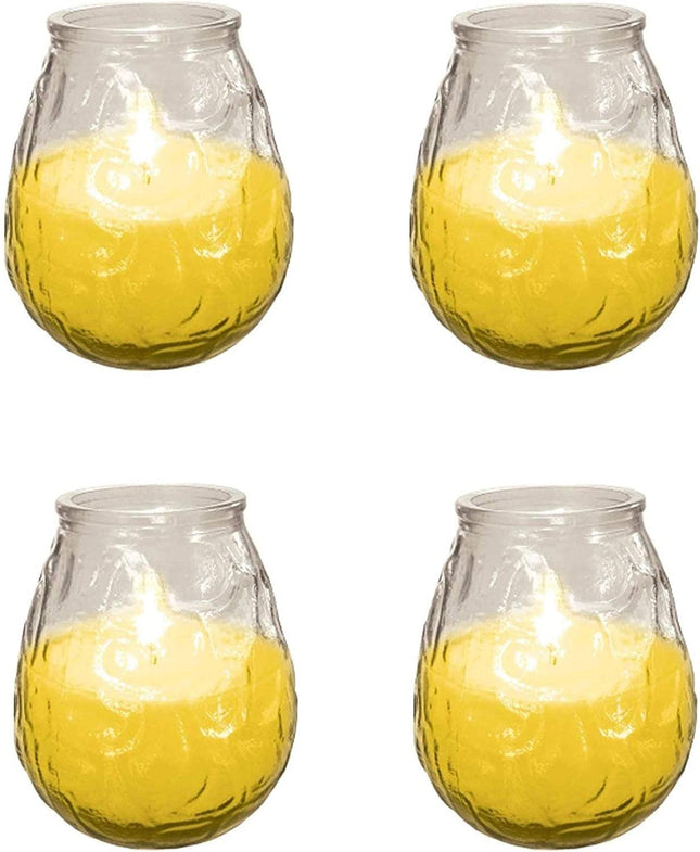 Price's Candles Pack of 4 Citronella Candles | Citronella Candle Perfect for Enjoying Outdoors | Outdoors Great for BBQ's, Picnics or Camping, Yellow