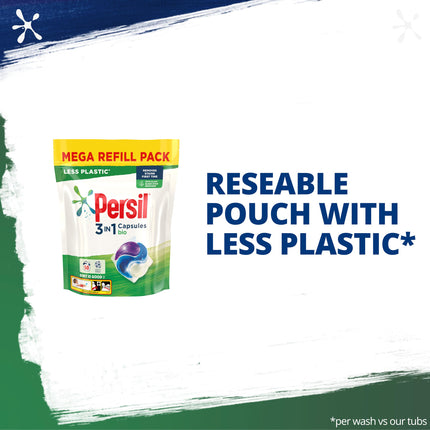 Persil Bio Laundry Washing Capsules brilliant stain removal mega refill pack 1.35 kg (50 washes)