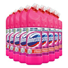 Domestos Thick Bleach Pink Power Multi-Purpose Disinfectant Anti-Bacterial Surface Cleaner Gel Limescale Remover for Toilet, Bathroom and Kitchen, 750ml (Buy 9)