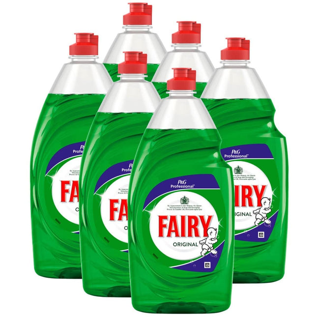 Fairy Original Washing Up Liquid Green with LiftAction 900 ML (Pack of 6)