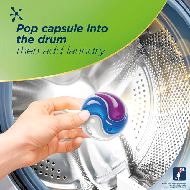 Persil Bio 3 in 1 Washing Capsules 1st time removal of tough stains outstanding stain removal in quick & cold washes 48 washes