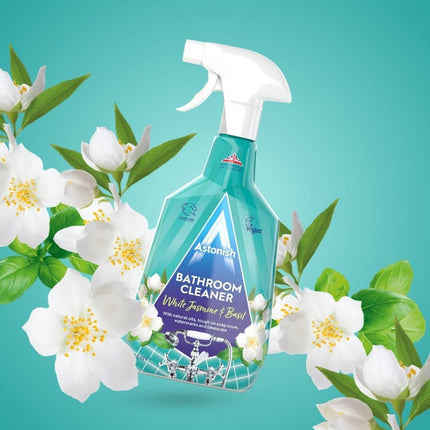 Astonish White Jasmine & Basil Bathroom Cleaner Spray, 750ml, Cruelty-free, Vegan