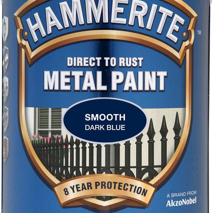 Hammerite 5084845 SFDB25L 2.5L Direct to Rust Smooth Finish - Dark Blue