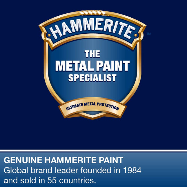 Hammerite Spray Paint for Metal. Direct to Rust Exterior Blue Metal Paint, Smooth Finish. Corrosion Resistant Blue Gloss Paint and Rust Remover, 8 Year Protection - 400ml Aerosol 0.5 SqM Coverage