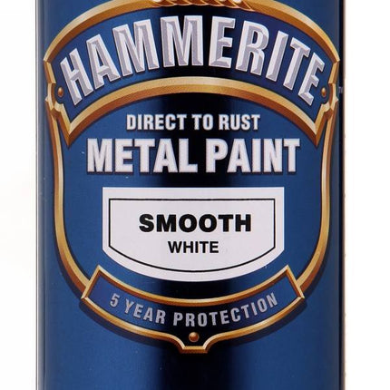 Hammerite Direct to Rust Metal Paint Aerosol Smooth White Finish 400ML