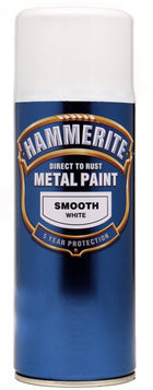 Hammerite Direct to Rust Metal Paint Aerosol Smooth White Finish 400ML
