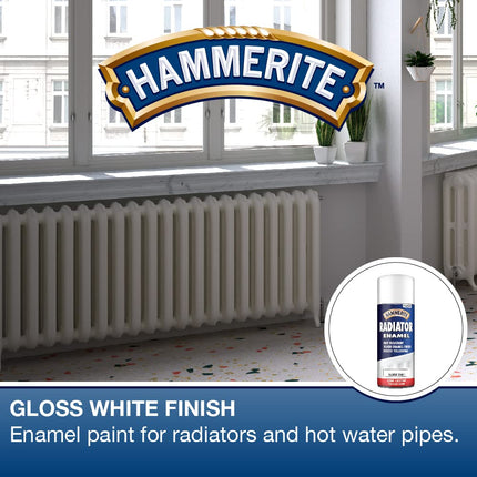 Hammerite 5084780 REGAERO 400ml Radiator Enamel -Gloss White