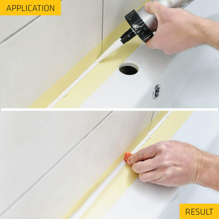 Everbuild Showerproof Bathroom Silicone Sealant – Permanently Flexible – Anti-Fungal Formula – Quick Curing – Waterproof – Clear – 280ml