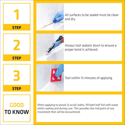 Everbuild Forever Clear Anti-Mould Silicone Sealant – Permanently Waterproof – Suitable for Internal And External Use – Clear – 295ml