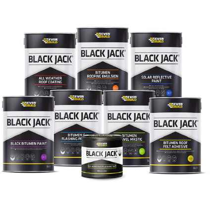 Everbuild Black Jack 903 Bitumen Trowel Mastic – Trowellable Bituminous Compound – Black – 2.5 Litre