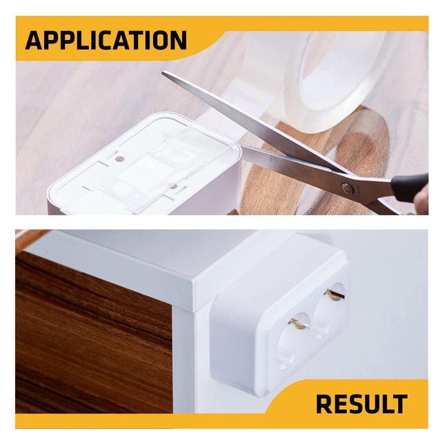 Everbuild Mammoth Powerful Grip Tape – Reinforced Double Sided Tape – Heavy Duty – Clear – 50mm x 2.5m