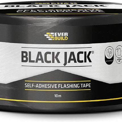 Everbuild Black Jack Strong Self Adhesive Flashing Tape – Natural Lead-Look Finish – 450mm x 10m