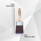 Axus Decor Silk Touch Ultra (Mink Series) Painting Brush, Filaments & Birchwood Handle - For Walls, Ceilings, Wood & Metal - Anti-Rust Stainless Steel - Next Generation Brush - 3 Inch