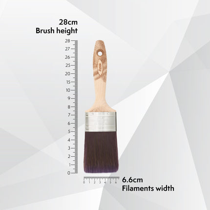 Axus Decor Silk Touch Ultra (Mink Series) Paint Brush Filaments & Birchwood Handle - For Walls, Ceilings, Wood & Metal - Anti-Rust Stainless Steel - Next Generation Brush - 2.5 Inch