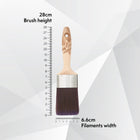 Axus Decor Silk Touch Ultra (Mink Series) Paint Brush Filaments & Birchwood Handle - For Walls, Ceilings, Wood & Metal - Anti-Rust Stainless Steel - Next Generation Brush - 2.5 Inch