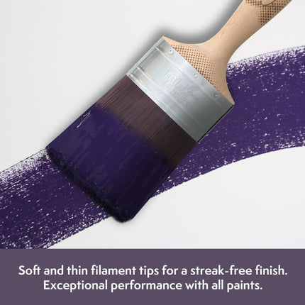 Axus Decor Silk Touch Ultra (Mink Series) Painting Brush, Filaments & Birchwood Handle - For Walls, Ceilings, Wood & Metal - Anti-Rust Stainless Steel - Next Generation Brush - 3 Inch