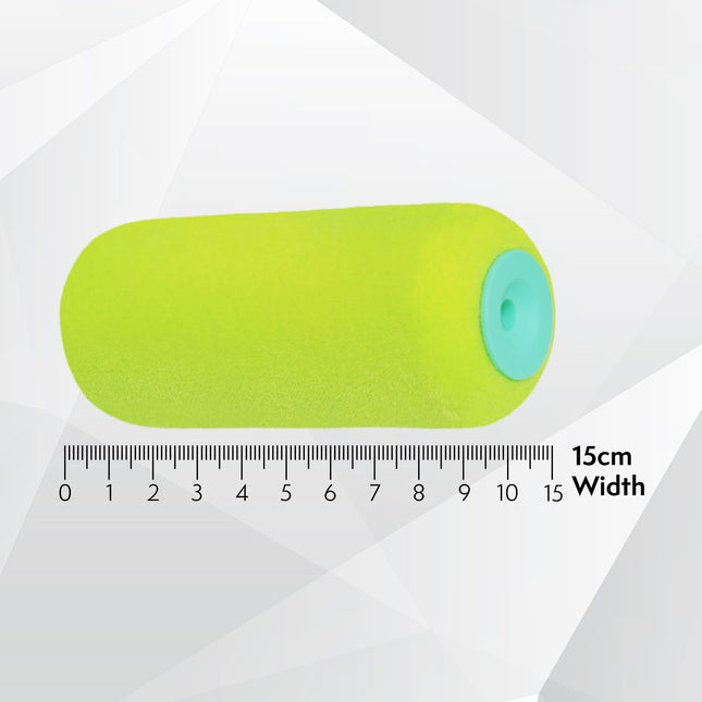 Axus Decor Wood Finishing Roller (Lime Series) Mini Roller Sleeves, for Professional & DIY Projects, Compatible with Solvent & Water Based Paints, Double Core - 6 Inch/150mm Twin Pack