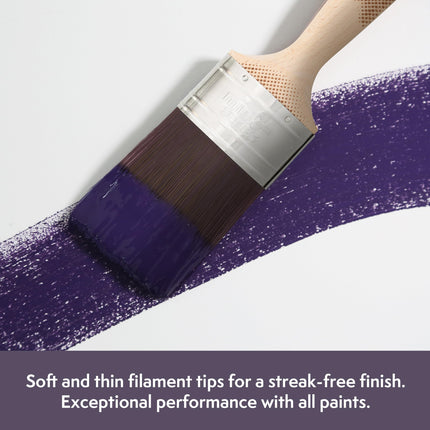 Axus Decor Silk Touch Ultra (Mink Series) Paint Brush Filaments & Birchwood Handle - For Walls, Ceilings, Wood & Metal - Anti-Rust Stainless Steel - Next Generation Brush - 2.5 Inch