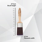 Axus Decor Silk Touch Ultra (Mink Series) Paint Brush Filaments & Birchwood Handle - For Walls, Ceilings, Wood & Metal - Anti-Rust Stainless Steel - Next Generation Brush- 2 Inch