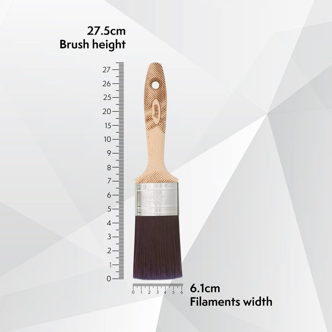 Axus Decor Silk Touch Ultra (Mink Series) Paint Brush Filaments & Birchwood Handle - For Walls, Ceilings, Wood & Metal - Anti-Rust Stainless Steel - Next Generation Brush- 2 Inch
