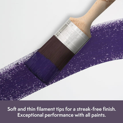 Axus Decor Silk Touch Ultra (Mink Series) Paint Brush Filaments & Birchwood Handle - For Walls, Ceilings, Wood & Metal - Anti-Rust Stainless Steel - Next Generation Brush- 2 Inch