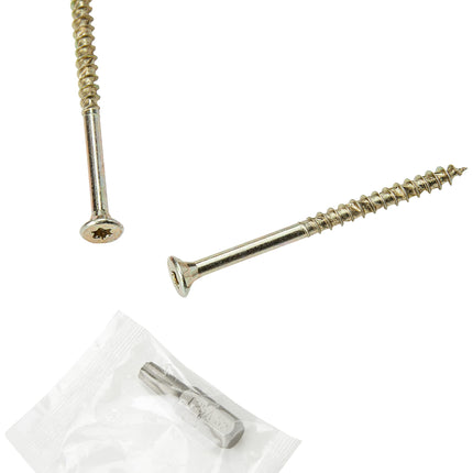 ForgeFast Elite Low-Torque Woodscrews | 5.0 x 70mm | Zinc Yellow Passivated | Box 100