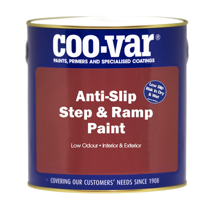 Coo-Var Anti-Slip Step and Ramp Paint. Comes with PSP Touch- up Brush. (1L,Tile Red)