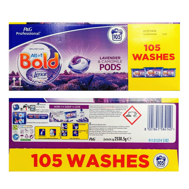 Bold All-in-1 Lavender & Camomile Laundry Detergent Pods - 3 x 35 Pack