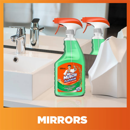 Mr Muscle Platinum Window & Glass Cleaner Spray, 750ml - Packaging May Vary