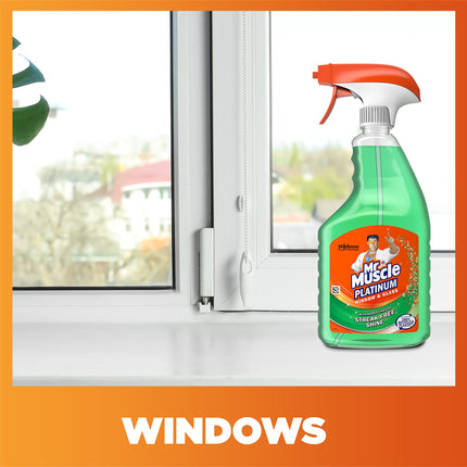 Mr Muscle Platinum Window & Glass Cleaner Spray, 750ml - Packaging May Vary