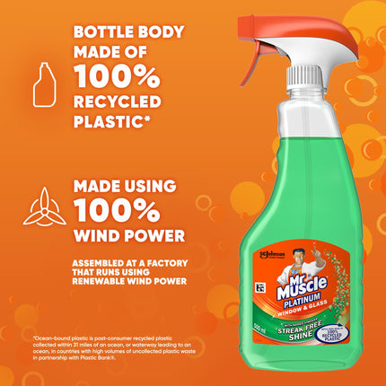 Mr Muscle Platinum Window & Glass Cleaner Spray, 750ml - Packaging May Vary