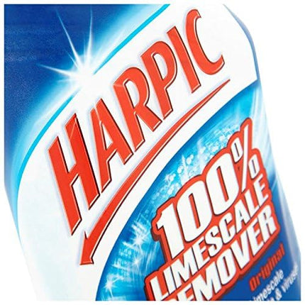Harpic 100% Limescale Remover Toilet Cleaner 750ml – Fresh, Pack of 6