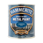 ICI Hammerite 5092938 Direct to Rust Metal Paint - Hammered Blue Finish 750ML