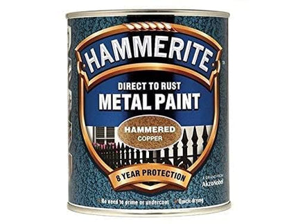 ICI Hammerite 5092964 Direct to Rust Metal Paint - Hammered Copper Finish 750ML