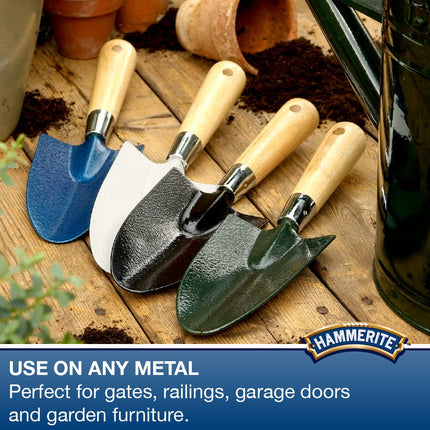 Hammerite Spray Paint for Metal. Direct to Rust Exterior Silver Metal Paint, Smooth Finish. Corrosion Resistant Silver Gloss Paint and Rust Remover, 8 Year Protection - 400ml Aerosol 0.5 SqM Coverage