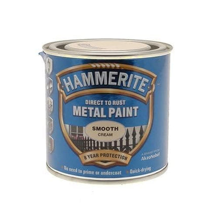 Hammerite 5122064 Direct to Rust Metal Paint - Smooth Cream Finish 750ML