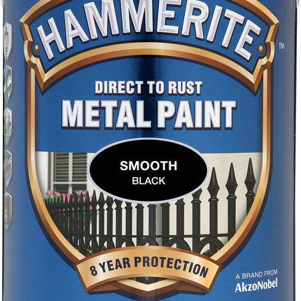 ICI 5084867 5L Hammerite Smooth Metal Paint - Black