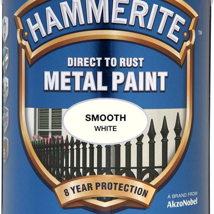 Hammerite 5084861 Direct to Rust Metal Paint 5 L - Smooth White