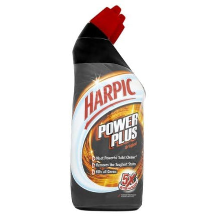 Harpic Powerplus Toilet Cleaning Gel, Original Scent, Pack 2 x 750 ml, Removes Limescale, Kills 99.9% of Bacteria, Powerful Deep Clean Toilet Cleaner, toilet freshener