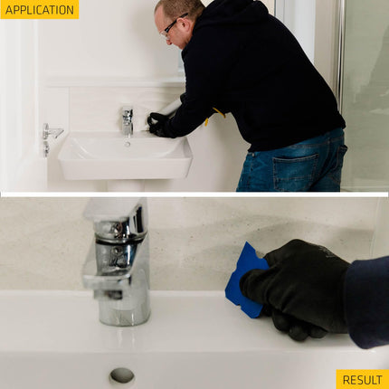 Everbuild Plumbers Gold | Excellent Primerless Adhesion with Mould Shield Silicone Sealant - Can be Applied to Wet Surface and Under Water - Clear - 290 ml