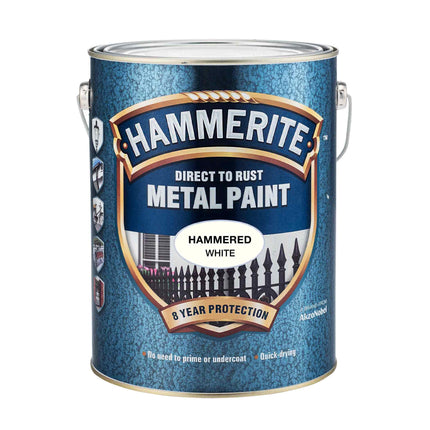 Hammerite 5084839 HFW25L 2.5L Direct to Rust Hammered Finish - White