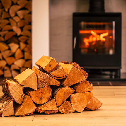 Homefire Kiln Dried Hardwood Logs, for Wood Burners, Open Fires, Multi-fuel Stoves (Pack of 4)
