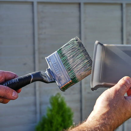 Harris Ultimate Shed & Fence Swan Neck Exterior Woodwork Paint Brush,100mm